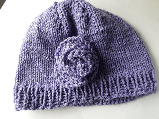 Soft Purple Rose Hat
