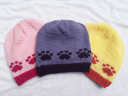 Colourful Pawprint Hat (3 options)