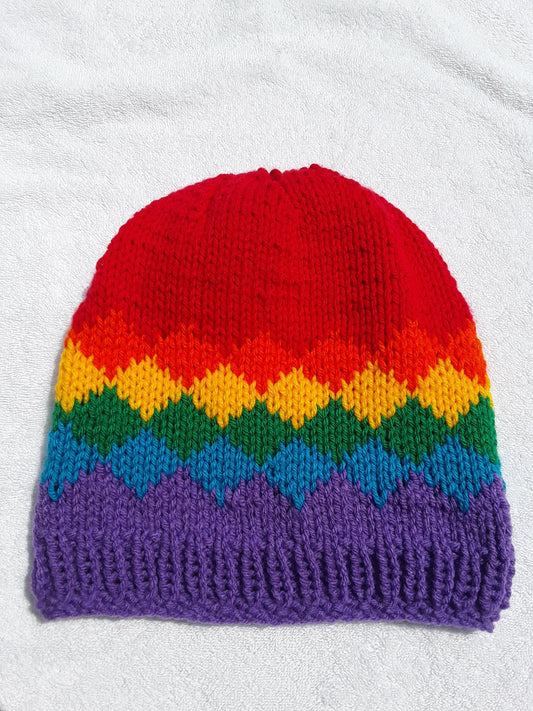 Rainbow Diamonds Hat