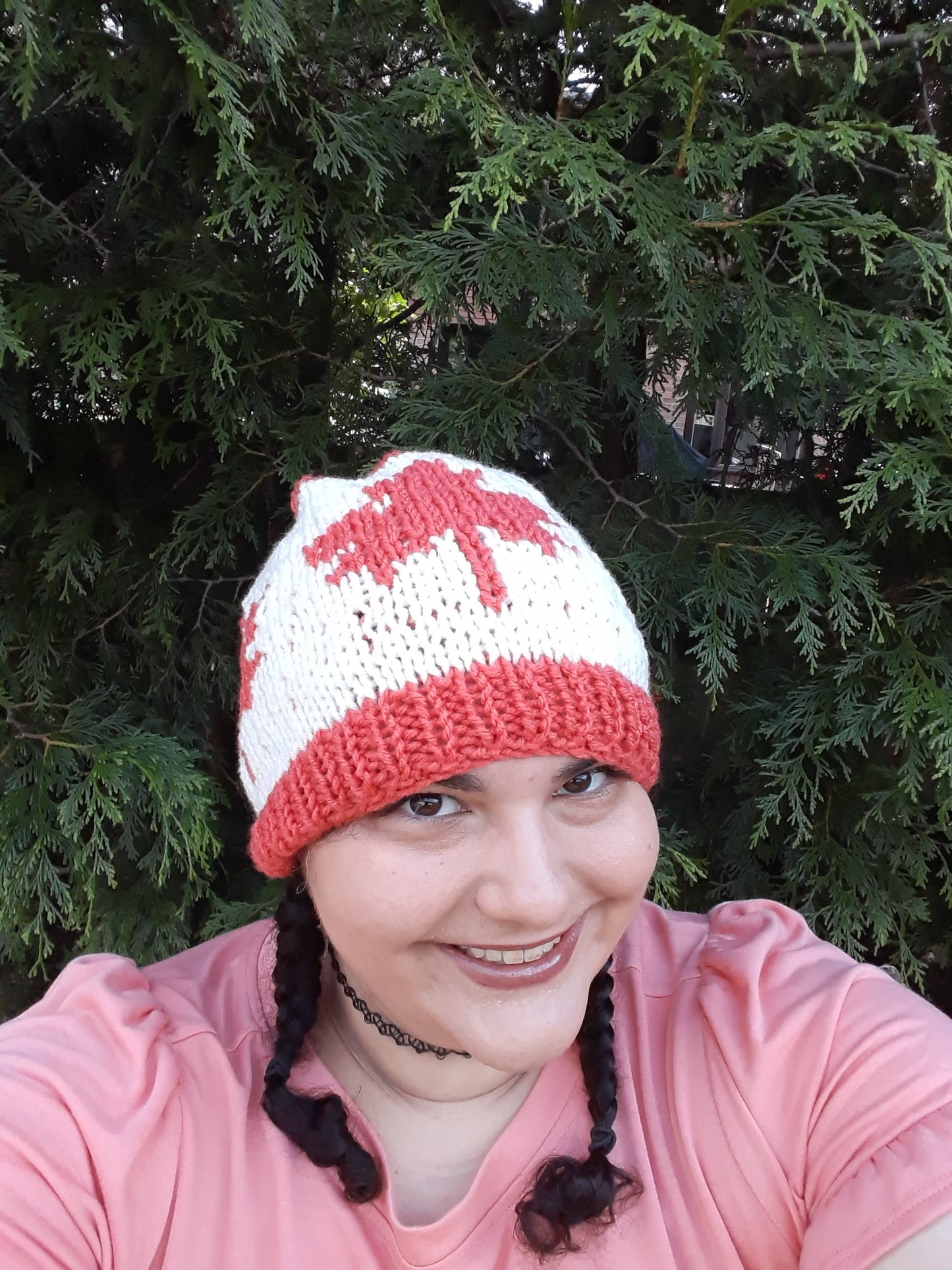 Orange Maple Leaf Hat