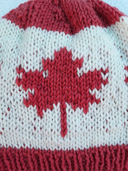Orange Maple Leaf Hat