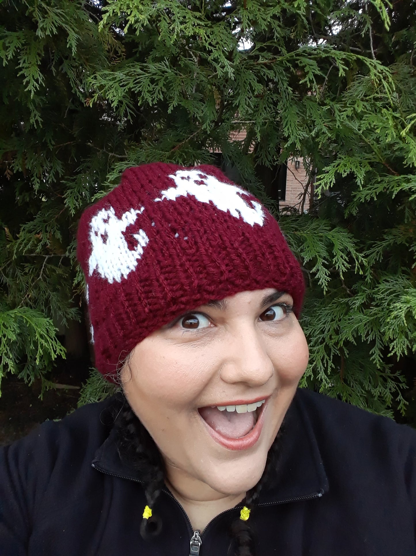 Burgundy Ghosts Hat