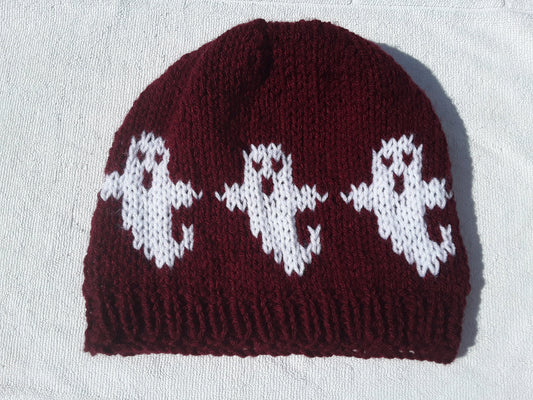 Burgundy Ghosts Hat