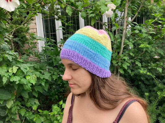 Pastel Rainbow Hat