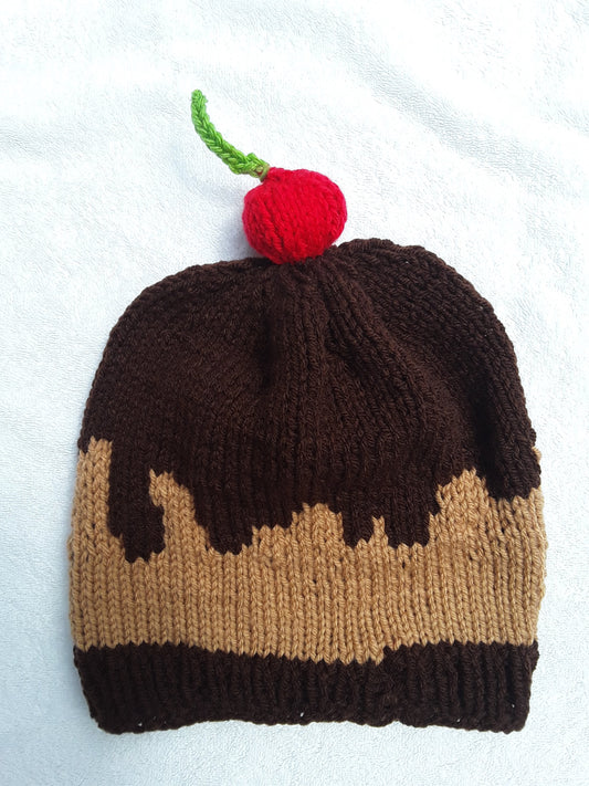 Chocolate Ice Cream Sundae Hat
