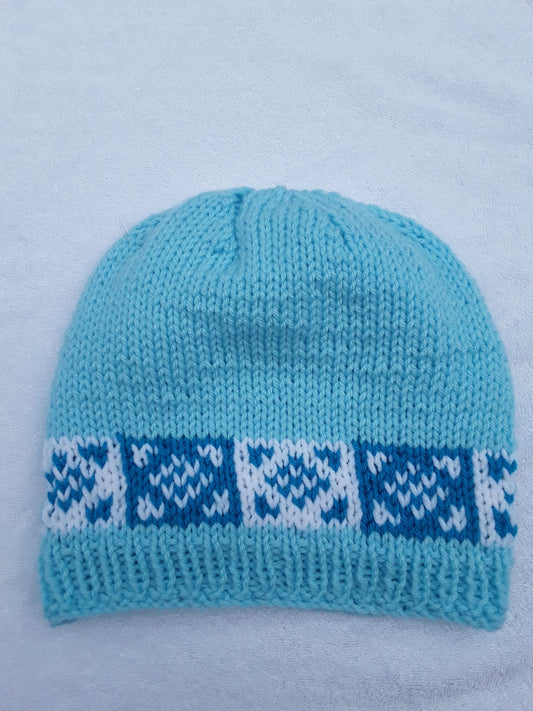 Azulejos Blue Tile-Inspired Hat