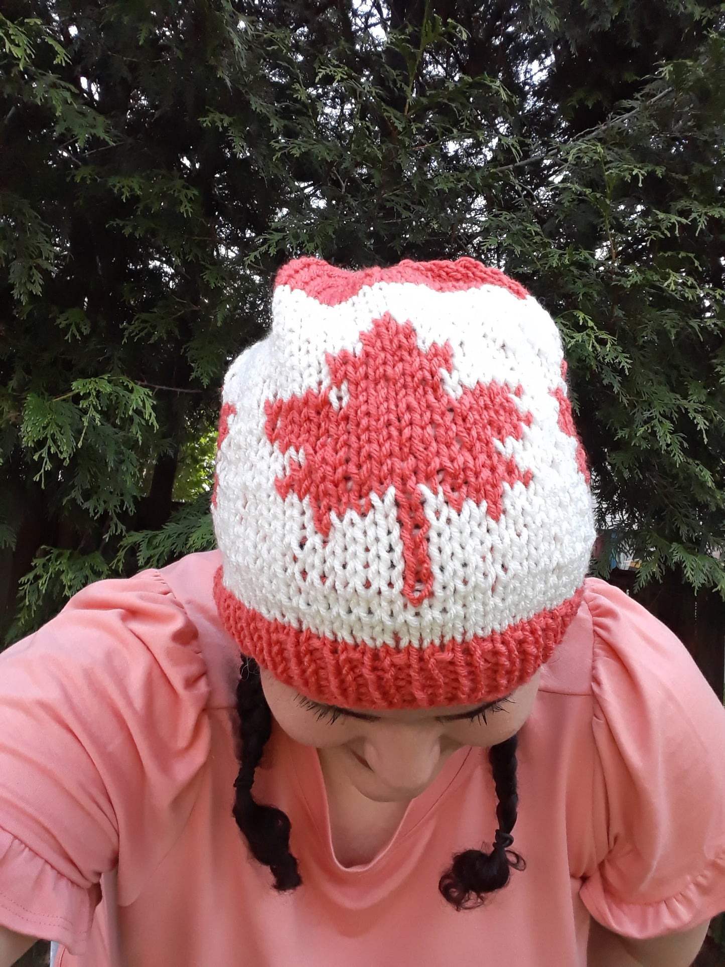 Orange Maple Leaf Hat