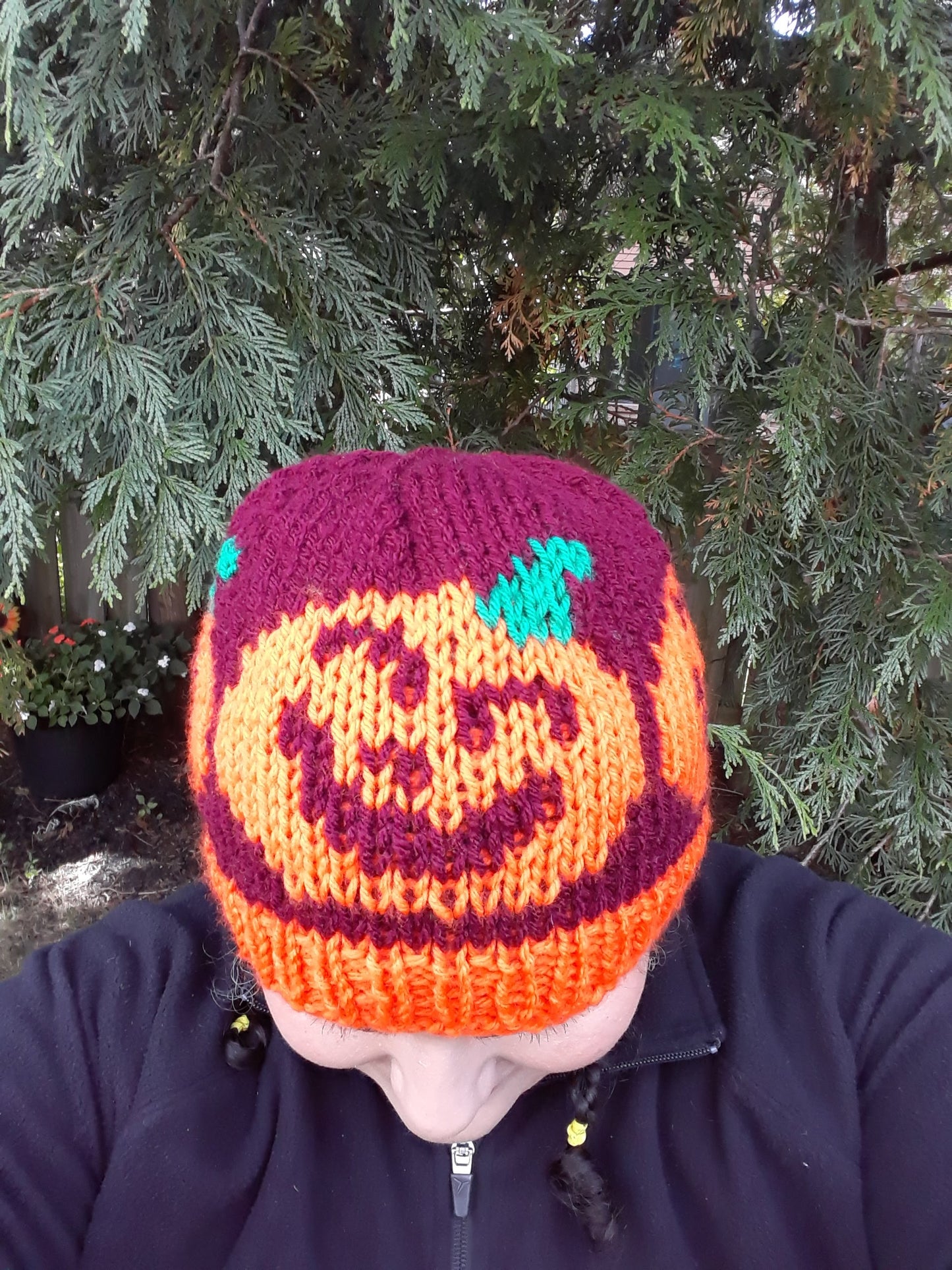 Burgundy Jack-o-Lanterns Hat