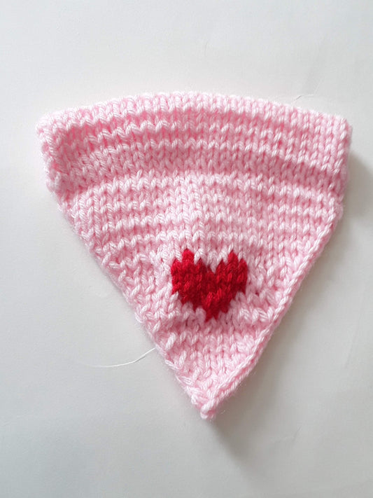 Petite Pink Heart Pet Bandana