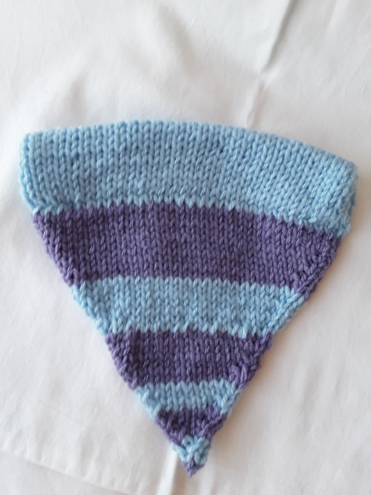 Blue and Purple Striped Doggie Bandana
